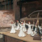 a group of white chess pieces